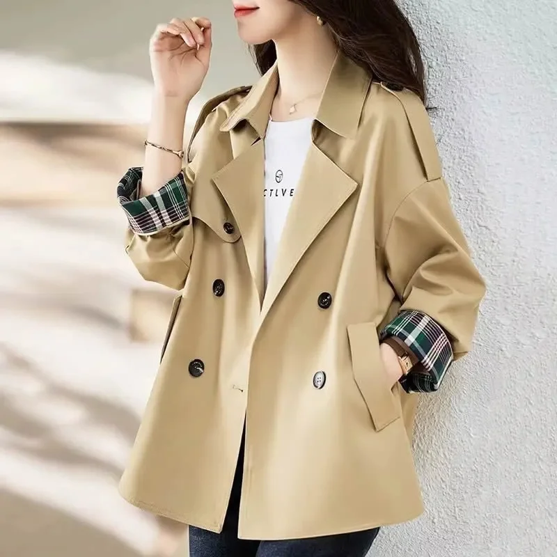 

Women High End With Loose Short Stature Trench Coat 2025 Spring Autumn Woman New High-end And Popular Casual Versatile Jacket