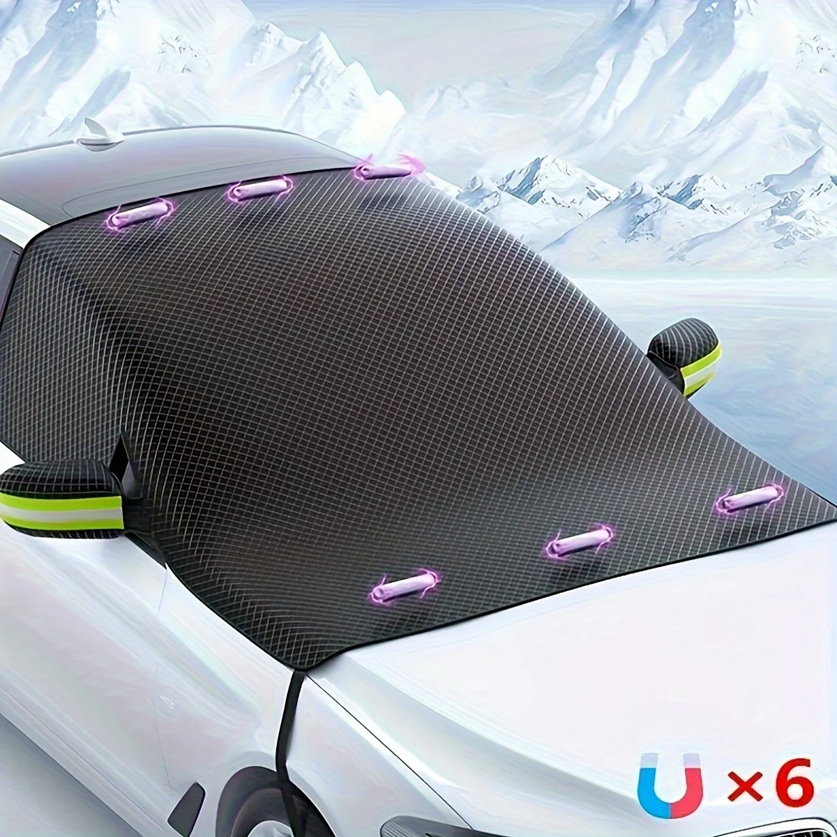 All-Weather Magnetic Car Windshield Cover  UV Snow Protection Waterproof Fits Most Cars SUVs MPVs Tools Magnetic  Amagi 