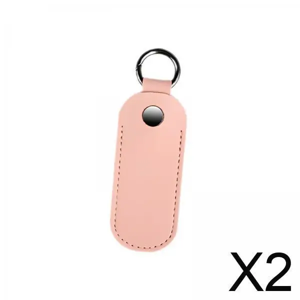 

Flash Drive Case USB Storage Organizer PU Leather Concealed Buckle with Key Ring for Office Supplies