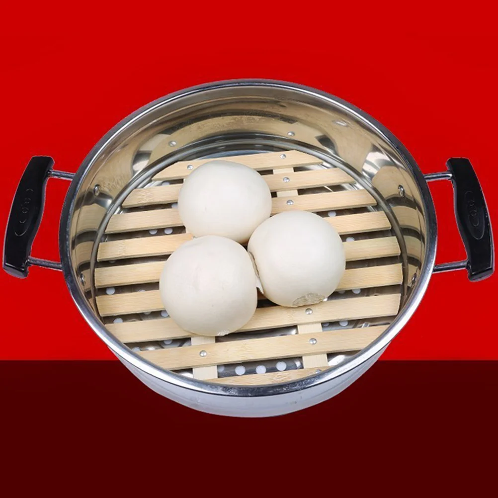 

Bamboo Steamer Round Multi-Functional Kitchen Steamer Mat High Heat-Resistant Non-Stick Smooth Edge For Dumplings Cakes