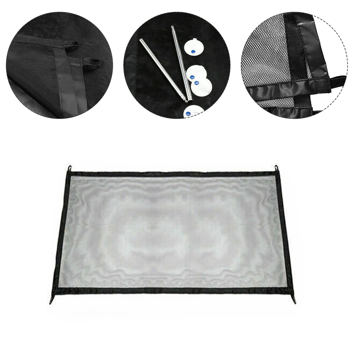 1 conjunto de portão de segurança para animais de estimação, bebê, malha de nylon retrátil, cerca para cães, aço inoxidável, guarda dobrável, escadas, uso interno e externo