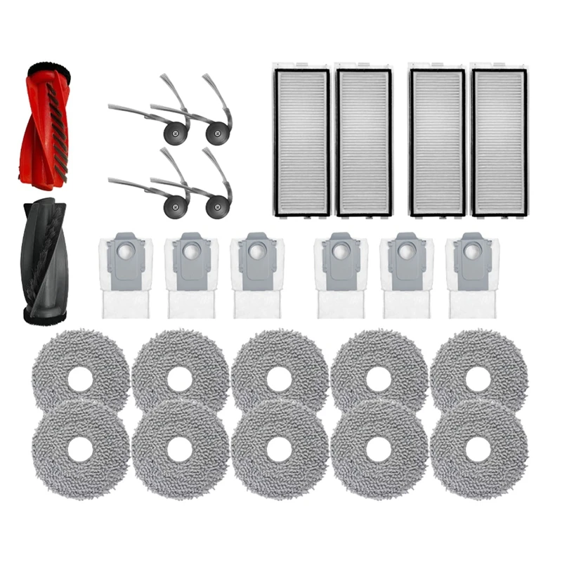 

Сменные аксессуары для Qrevo Curv, фильтр Hepa, тканевый мешок для пыли, основная боковая щетка-A68M