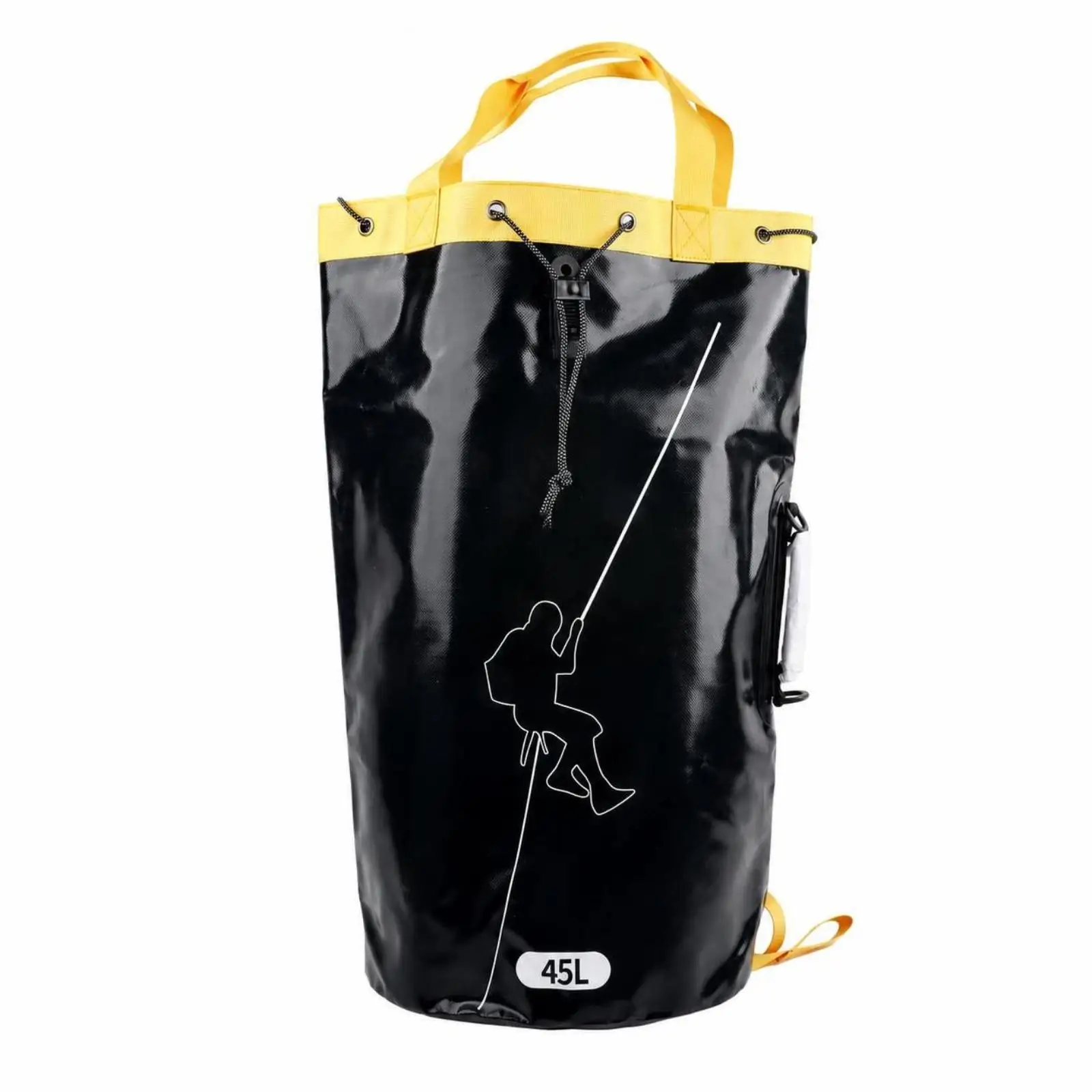 Outdoor Climbing Pack Rope Organizer Bag Heavy Duty PVC Mesh 45L Capacity with Drainage for Rope Camping