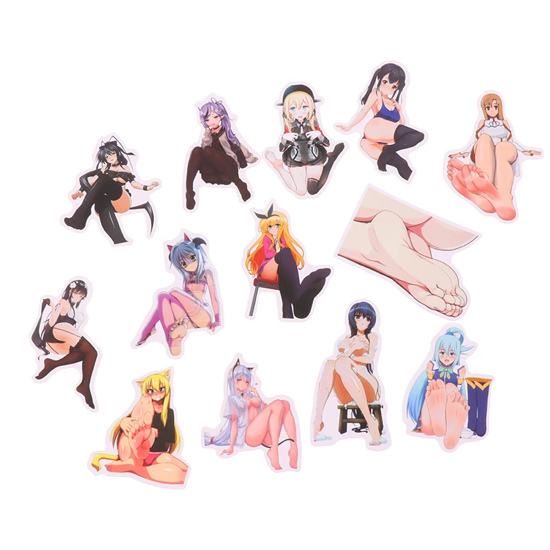 50PCS Anime Sexy Pinup Hentai Waifu Sexy Foot Girl Stickers Waterproof Stickers Laptop Phone Case Guitar Skateboard Decal New