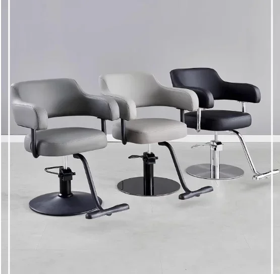 2026 High-end PU Leather Barber Chair Lifting & Rotating Hair Salon Chair