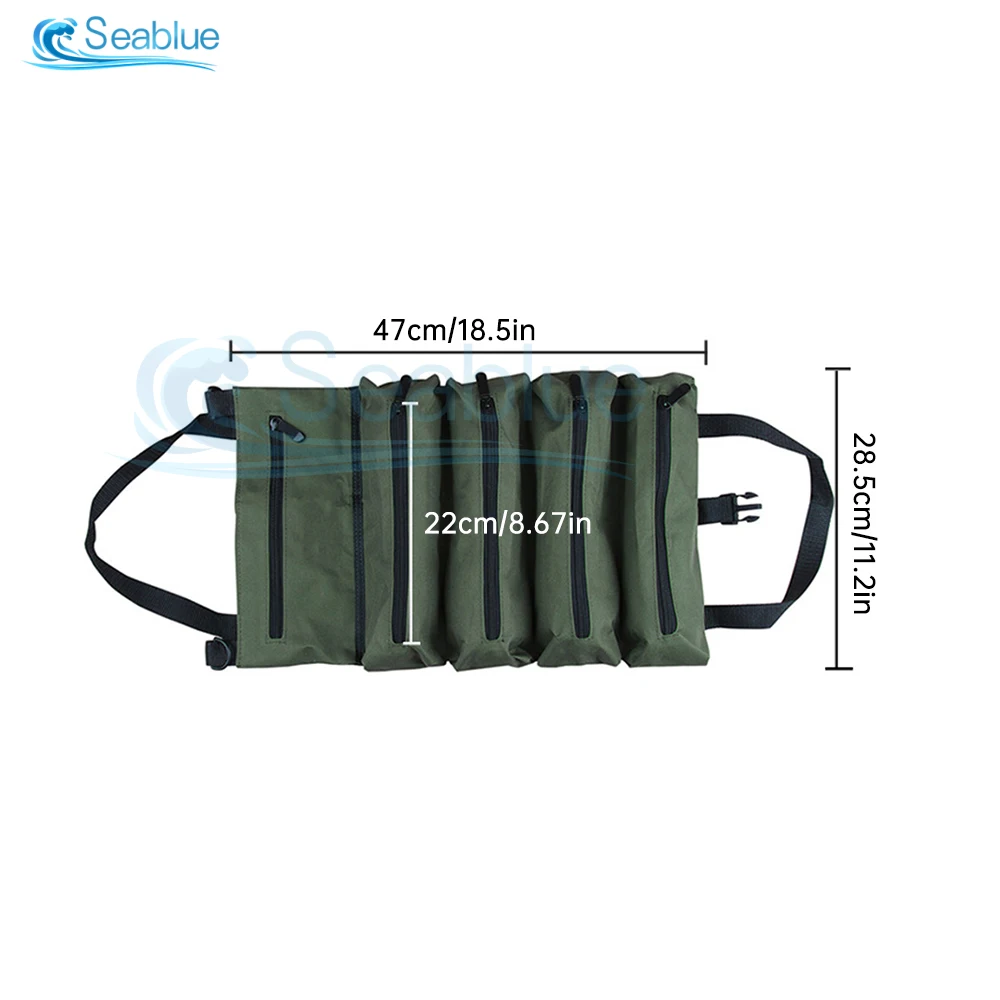 Imagem -06 - Multifuncional Portátil Storage Bolsa Eletricista Manutenção e Instalação Tool Bolsa Multi Bolso Impermeável Roll Bag