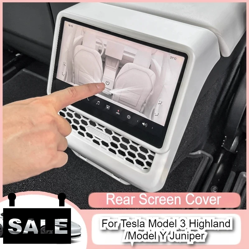 

For Tesla Model 3 Highland Model Y Juniper 2025 Rear Air Vent Cover Center Console Armrest Box Anti-Scratch Interior Accessories