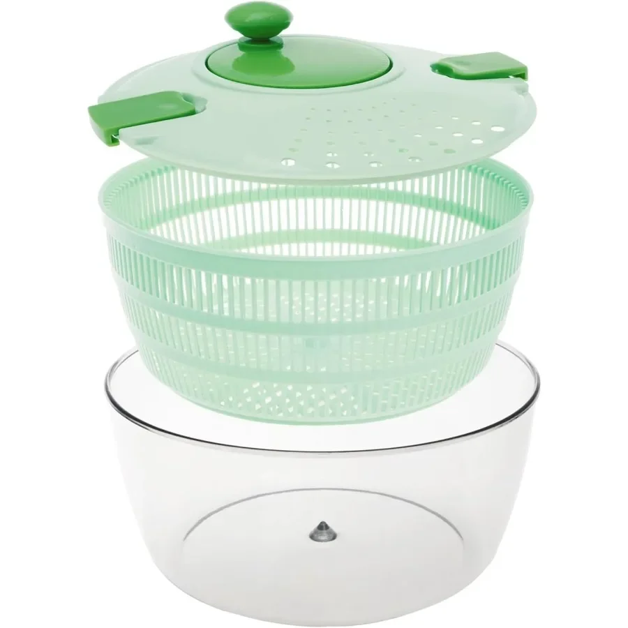 

PP Спиннер для салата с многофункциональной корзиной 4,22 QT Салатная шайба большой емкости для эффективного домашнего использования Экономия труда Спиннер для салата