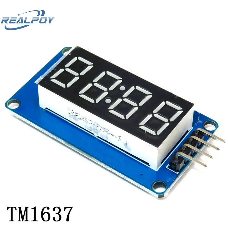 TM1637 Moduł wyświetlacza LED dla Arduino 7-segmentowy 4-bitowy 0,36-calowy zegar CZERWONA anoda Cyfrowa tuba Cztery pakiety sterowników szeregowych