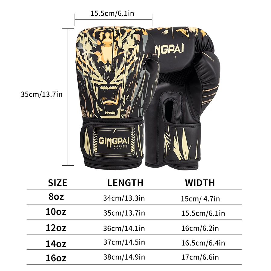 Professional 8/10/12/14/16oz Boxing Gloves Adult Sanda Muay Thai Fighting Gloves Men Women Training Sandbag Free Fight MMA