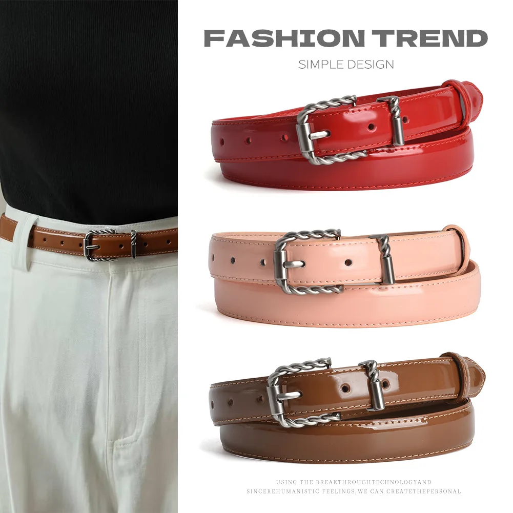 Vintage Braided Silver Buckle Pin Adjustable Waist Belts Women Full Grain Cow Leather Jeans Belts Corset Cowhide Cinturon Mujer