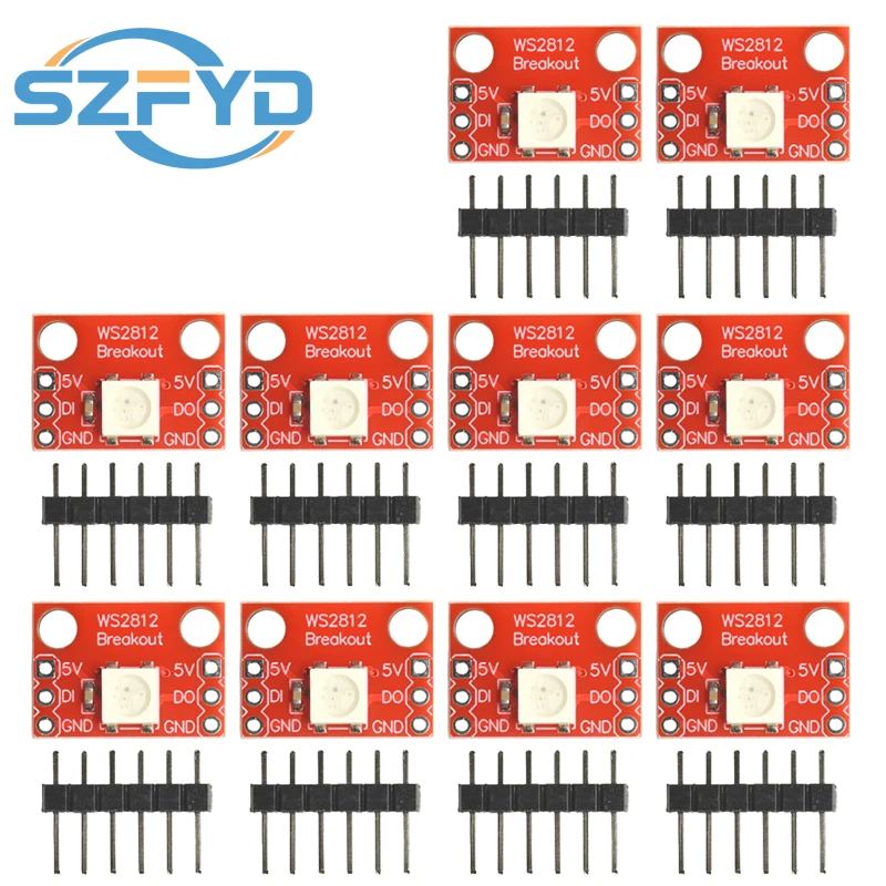 1-10pcs WS2812 RGB LED Breakout Module For Arduino Diy Kit