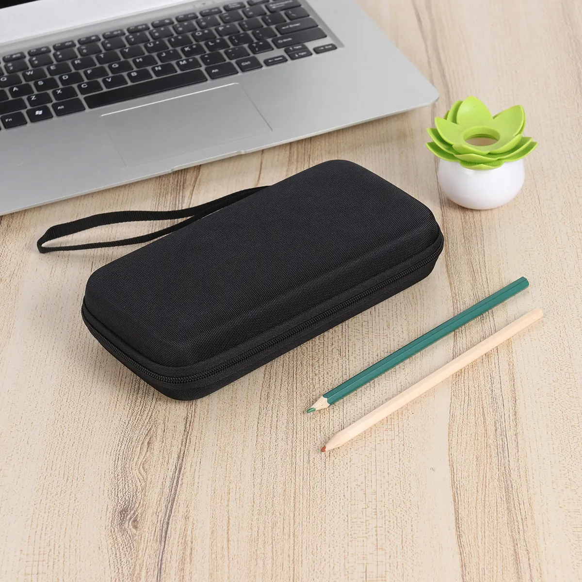 Graphing Calculator Carrying Case Weatherproof EVA Hard Shell Zipper Storage Bag with Wrist Strap