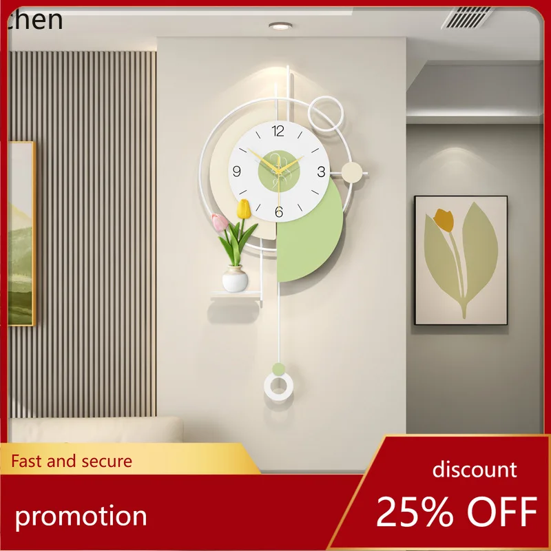 

ZML Living Room Wall Clock Decorative Timepiece for Home, High-end Restaurant Entryway Vase Wall Clock