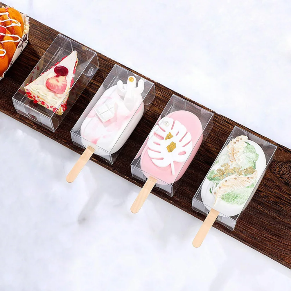 

20 Pcs Pvc Box Clear Plastic Boxes for Treats Candy Cookie Transparent Packaging Wrapping