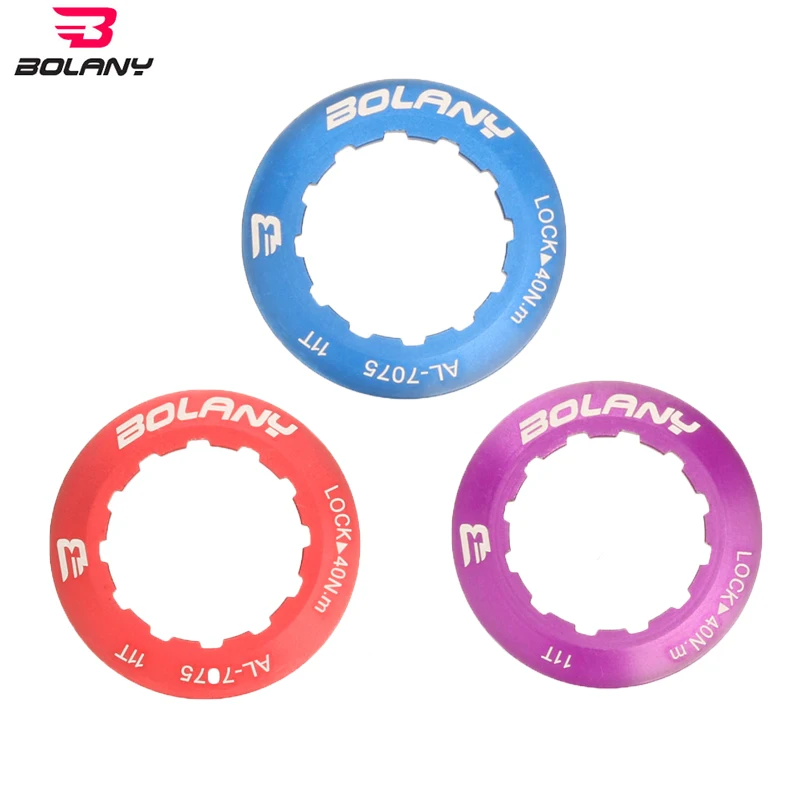 BOLANY Mountain Bike Flywheel Locking Cover Multi-color Cassette 7075 Aluminum Alloy Locking Ring Detachable Bike Accessories