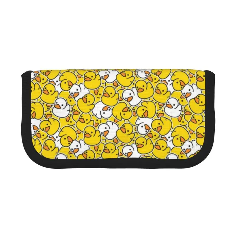 Custom Cartoon Little Yellow Duck Cute Pencil Case Girls Boys Large Capacity Animal Pencil Bag Student School