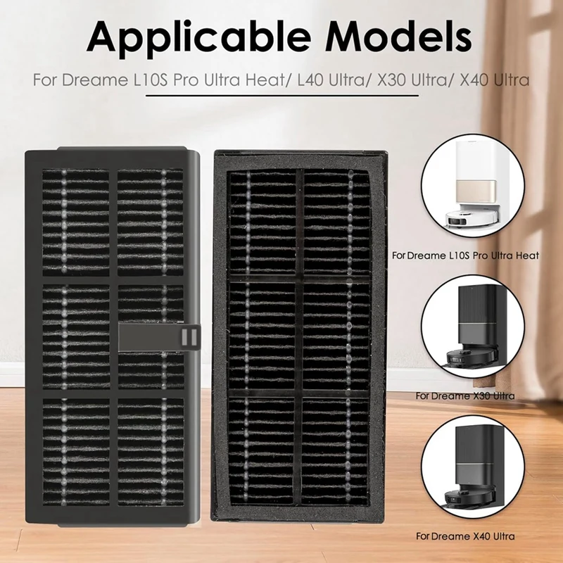 فلتر ABDJ-HEPA لمرشحات مكنسة الروبوت Dreame X40 Ultra/ L10s Pro Ultra Heat/ X30 Ultra/ L10s Ultra Gen 2/ L40 Ultra