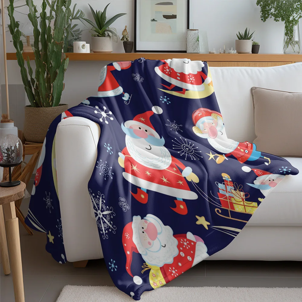 TU Cozy Fleece Blanket Soft Throw Warm Winter Bedspread Home Decor Gift Farmhouse Shag Blanket Cute Pattern Design