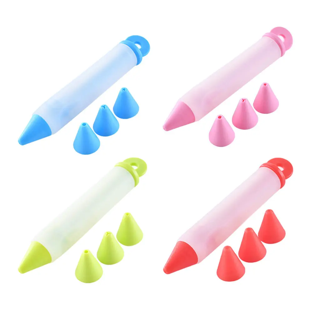 16Pcs Cake Decorating Pen Set Premium Food Safe Silicone Chocolate Writing Piping Pen for Bakery Home Restaurant Pastry Cream