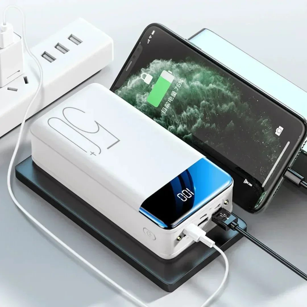 

100000 Mah Universal Mobile Charging Bank with 5V2.1A, Dual LED Lights and Three Inputs/outputs, Portable Charge