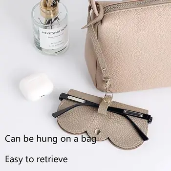 荔枝壓花眼鏡套 可愛掛式PU皮革太陽眼鏡老花眼鏡收納袋 便攜式旅行眼鏡架 12 最佳銷售 眼鏡罩 - №6