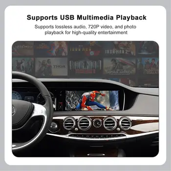 適用於賓士S-ClassW222 W217(2014-2018)的無線CarPlay Android Auto,支援NTG5.0系統和相機功能,並支援MirrorLink。 10 最佳銷售 賓士W217 - №1