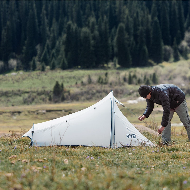 Naturehike Jims Gear 4-seasons Outdoor Camping Tunnel Tent for 1/2 Person 15D Nylon Ultralight Family Hiking Dwuwarstwowy namiot