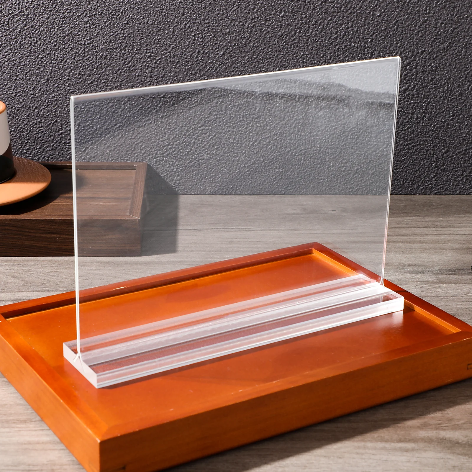 

3 pcs Acrylic Display Stand A5 Tabletop Sign Holder For Menu Document Brochure Office Restaurant Supply Tags Price Signs