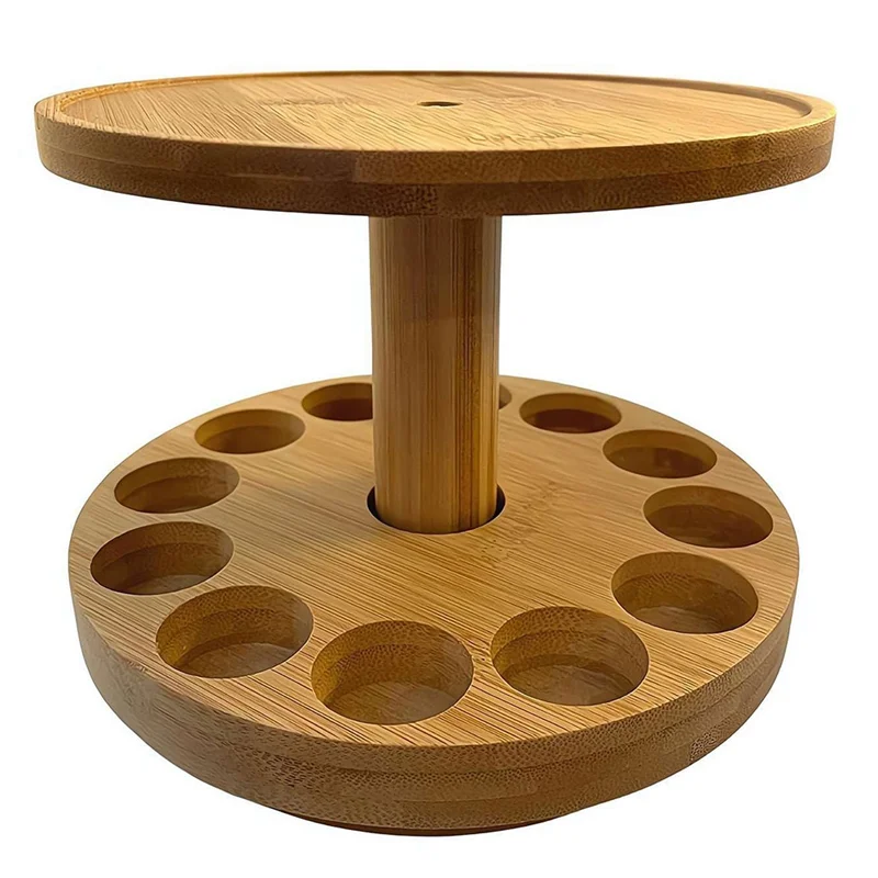 

【Flash Sale】Essential Oil Diffuser Stand Round Stand Tray Double Layer Essential Oil Display Stand Essential Oil Storage Rack