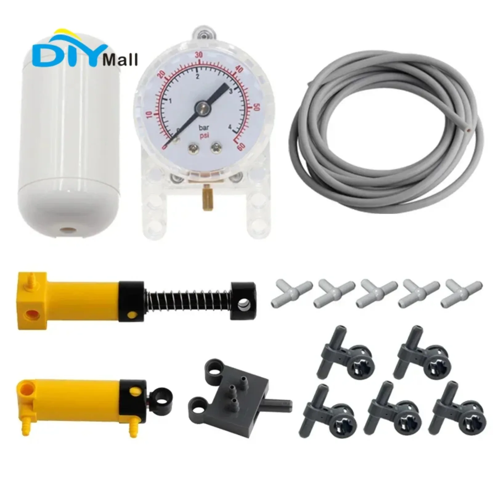 

16 шт. MOC пневматический строительный комплект с баком для воздушного насоса, универсальная строительная система, технические блоки