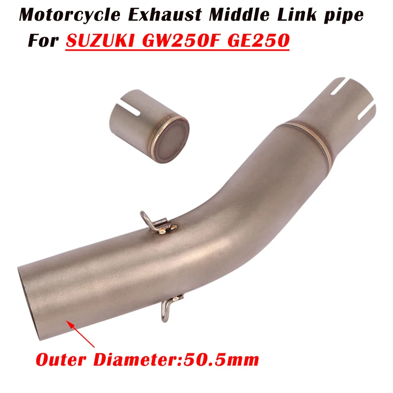 

Slip On For SUZUKI GW250 GE250 GW 250 Motorcycle Exhaust Escape Modified Muffler Right Side Stainless Steel Middle Link Pipe