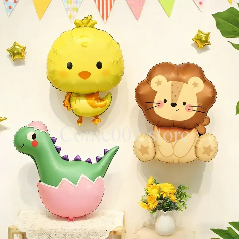 Niedliche Matte Tier-Aluminiumfolienballons für Babyparty und Geburtstagsfeier Dekorationen Liebliche Gelbe Küken- und Enten-Fotorequisiten