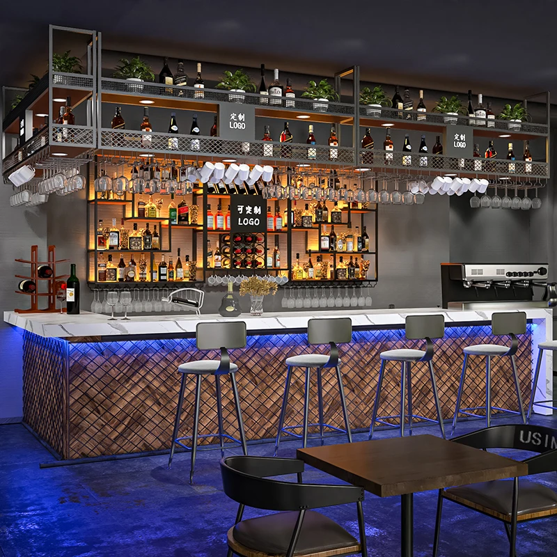 

Bar Rack Hanging Wine Cabinet Rack Inverted Wine Glass Rack Bar