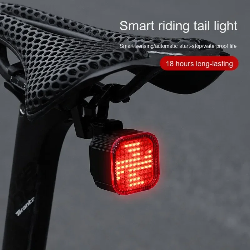 الذكية دراجة الفرامل ضوء IPx6 الضوء الخلفي USB نوع-C الدراجة الذيل الضوء الخلفي السيارات وقف LED ركوب تحذير السلامة الدراجات ضوء جديد
