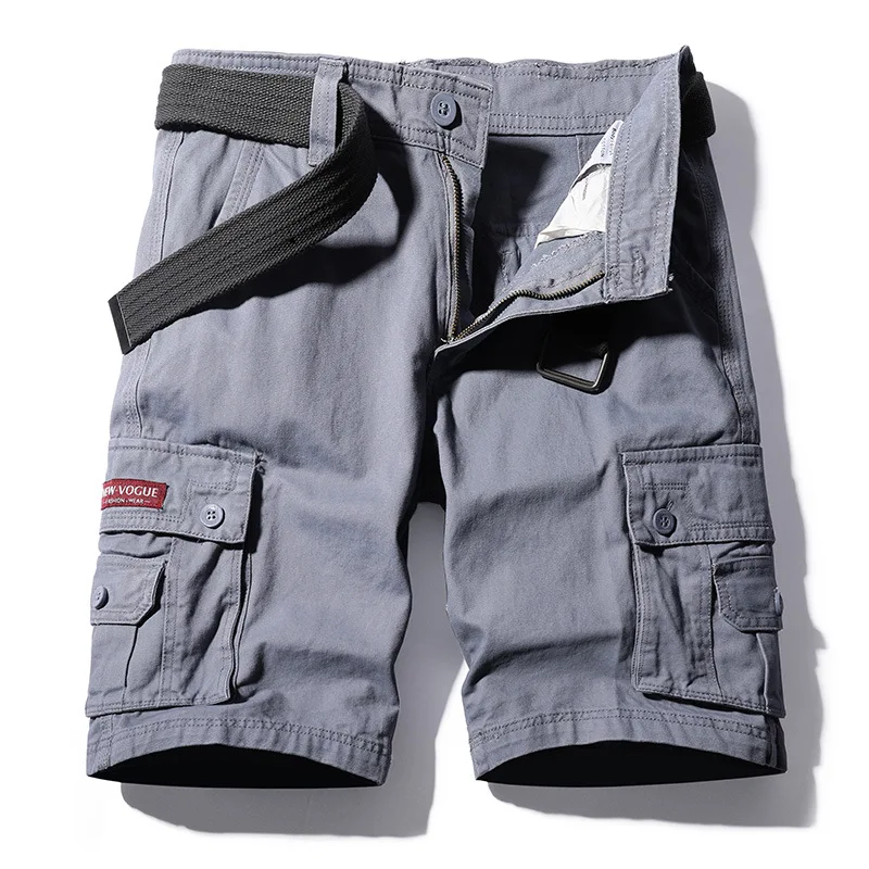 Men\'s Shorts Fashion Summer New Classic All-match Multi Pocket Solid Color Casual Overalls Six-point Sports Men Pants Clothing