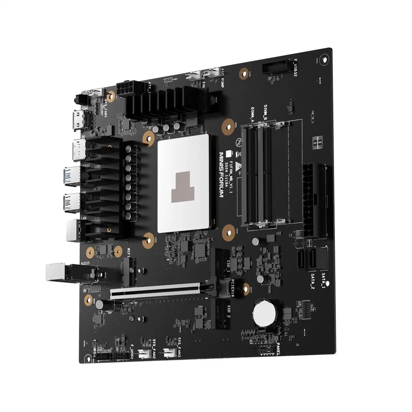 

MINISFORUM BD795M M-ATX Gaming NAS Motherboard Ryzen 9 7945HX 16C/32T 2*DDR5 2*NVMe 2*SATA3.0 PCIe4.0 x16 2.5GLAN Mini PC