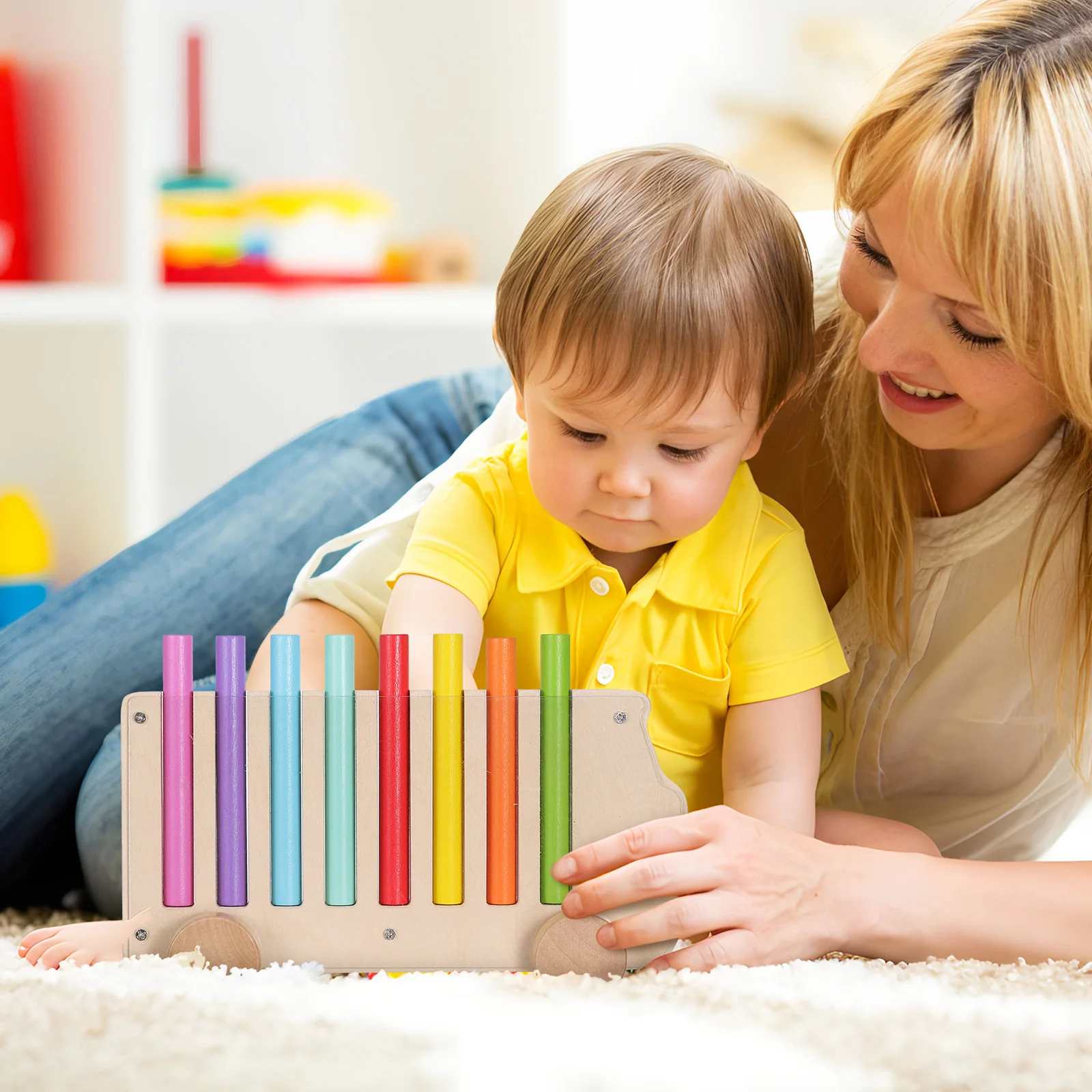 

1Set Wooden Color Matching Game Early Childhood Sorting Activity Enhance Motor Skills Logical Thinking Preschool Learning