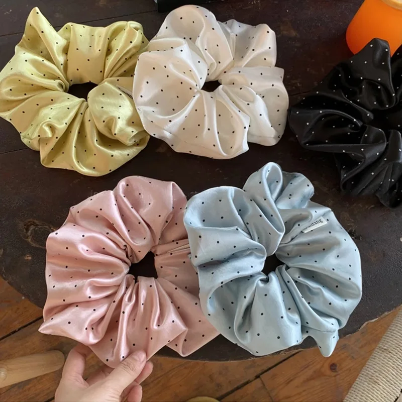 Elastique-a-cheveux-coreen-surdimensionne-a-pois-brillant-pour-queue-de-cheval-basse-ou-chignon-accessoires-pour-cheveux-femme