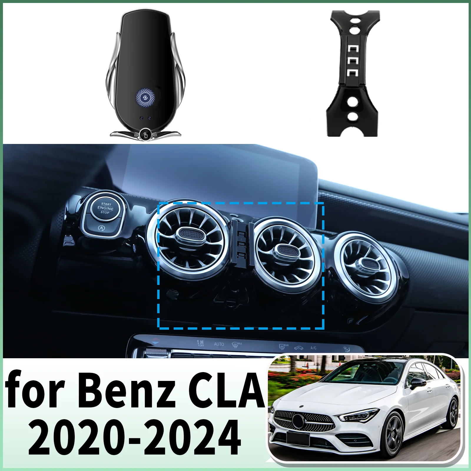 يصلح لمرسيدس بنز CLA 250 A 2020 2021 2022-2024 لوحة القيادة الخاصة الملاحة حامل هاتف جبل تصميم السيارة اكسسوارات #1