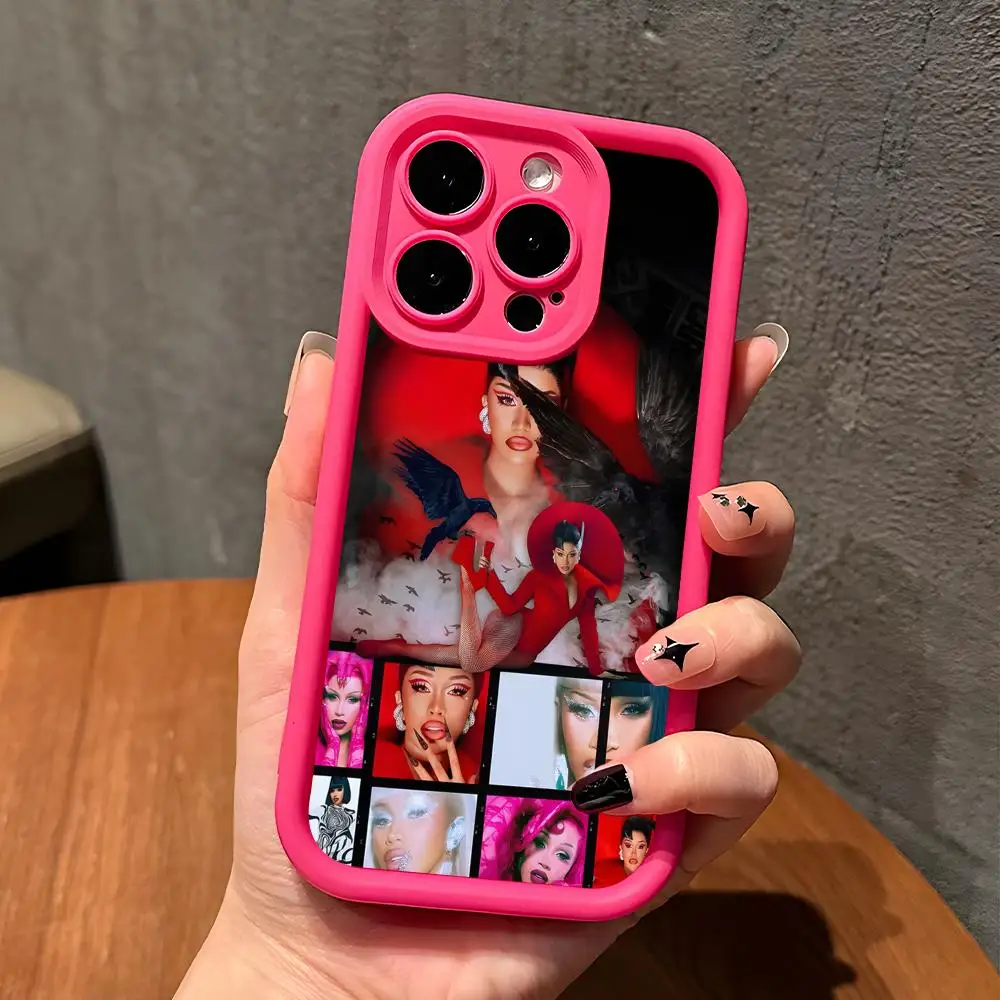 

Чехол для телефона Cardi B из утолщенного ТПУ для iPhone 17 16 15 14 13 12 11 Air Pro Max Plus, цветной