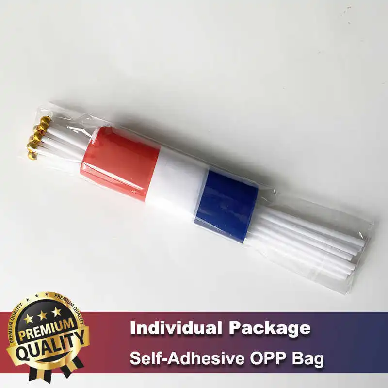 10PCS Netherlands Flags Small Stick Dutch Nederlands 14x21cm Polyester Handheld National Netherlandish Flag With Flagpole