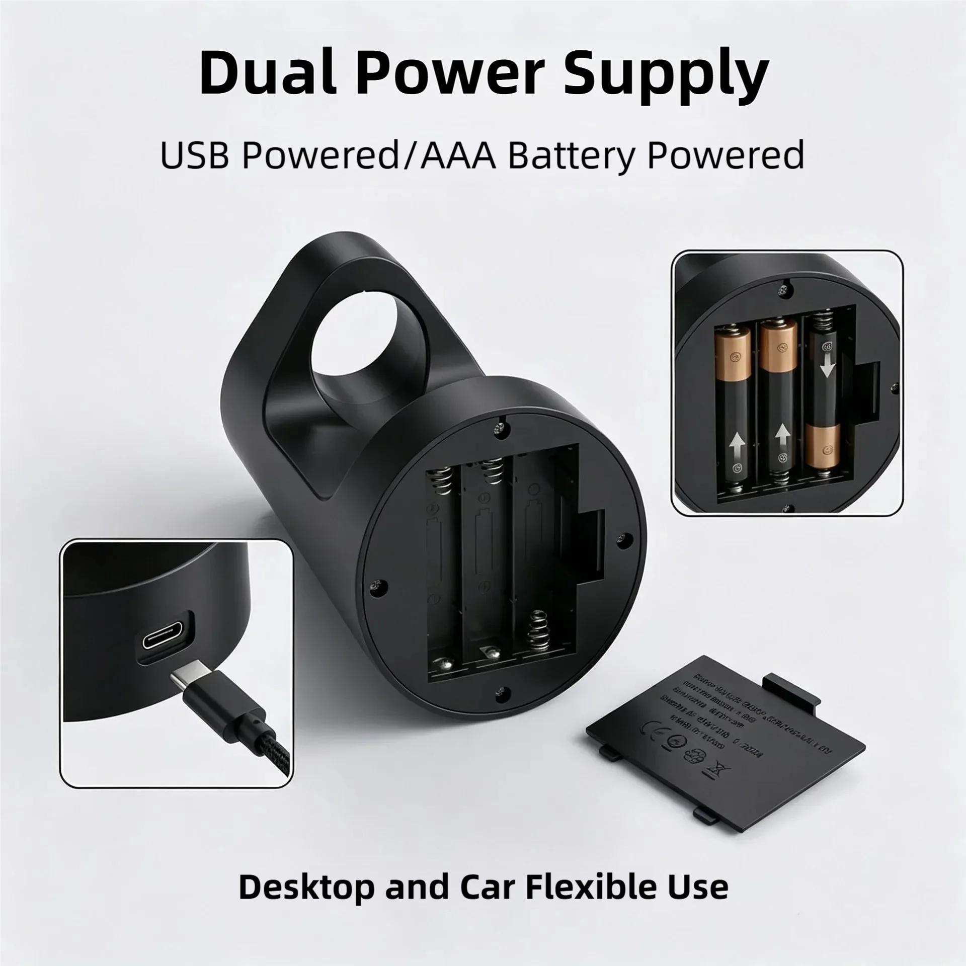 TINSOL Car Essential Oil Diffuser  USB-Rechargeable, Removable Battery, 3-Speed Timer, Suitable for Cars and Offices