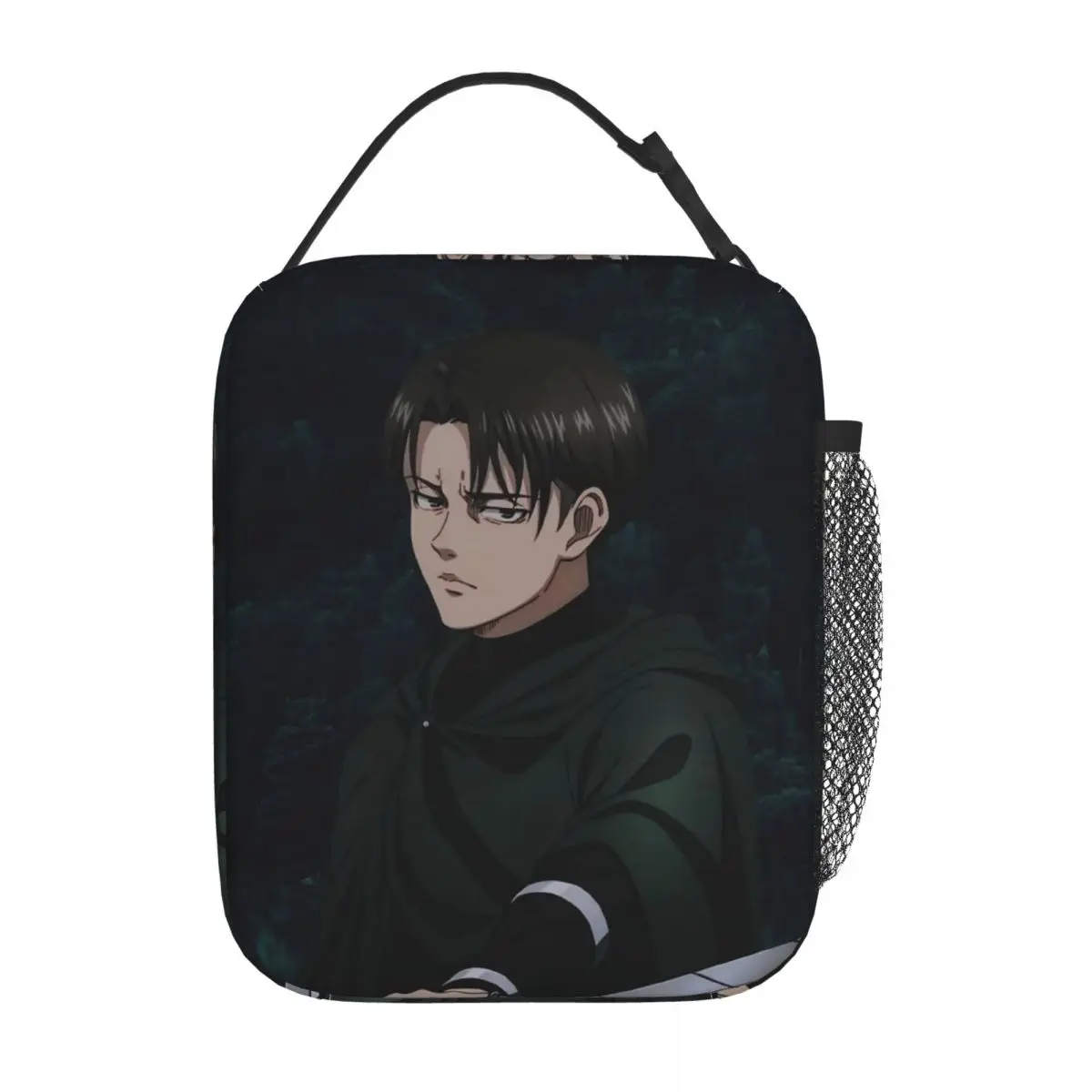 Levi Ackerman Insulated Lunch Bags Cooler Bag  Lunch Container AOT Manga Portable Tote Lunch Box Food Handbags Office Travel