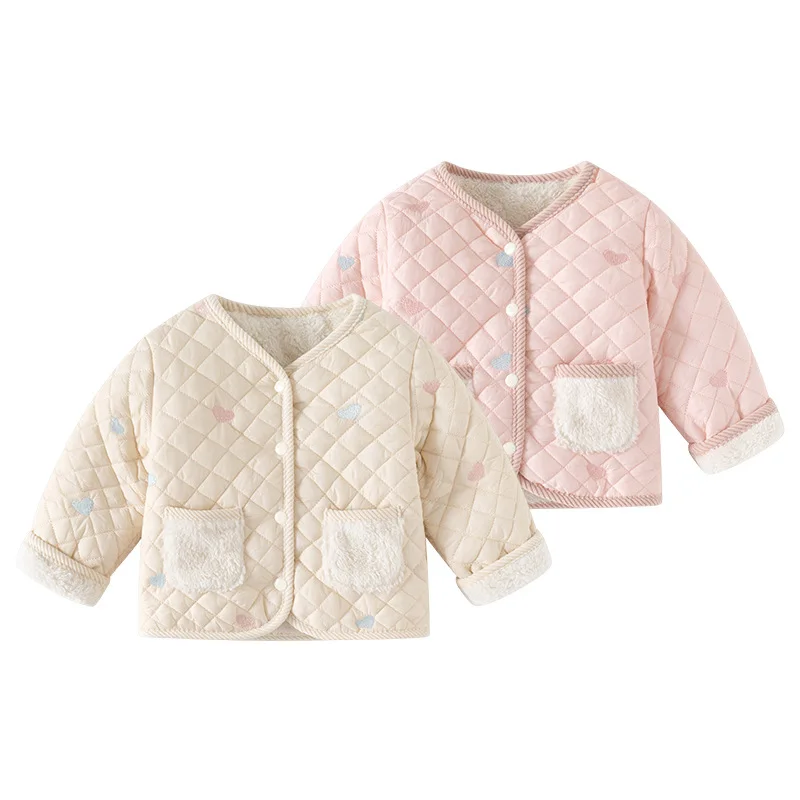 Baby Winter Jacket Warm Cotton Padded Coat for Newborn Boy Girl Fleece Lined Outwear Thickened Clothes Infant Snowsuit Warm