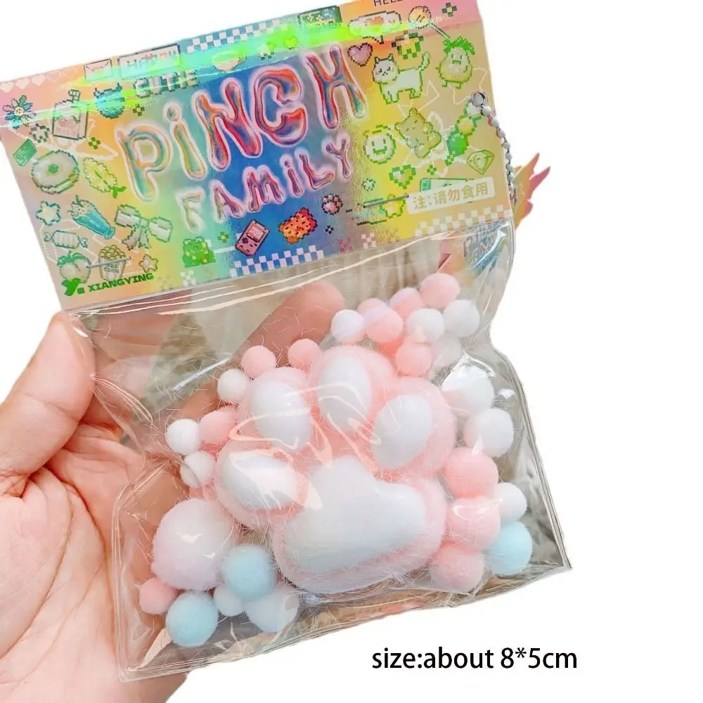 Decompressing and Pinching Squeeze Cat Paw Toys Cat Paw Soft Sticky Stress Relief Relax Toys Hamster Pinching Cute