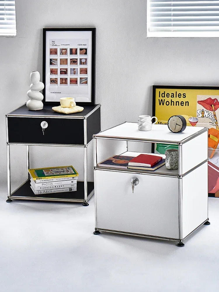 

Интернет-знаменитость USM, бытовая маленькая прикроватная тумбочка в минималистском стиле, небольшой столик с краями, современный минималистичный шкаф для хранения в спальне