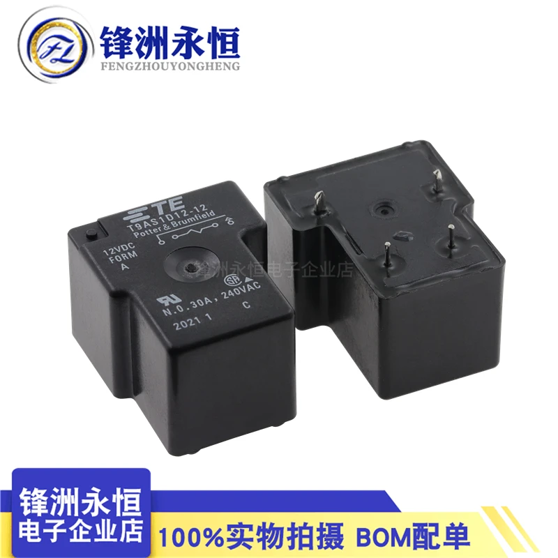 

5Pcs/T9AS1D12-12 12VDC T9AS1D12-24 24VDC 4 Pin 30A Power Relay PCB Mount