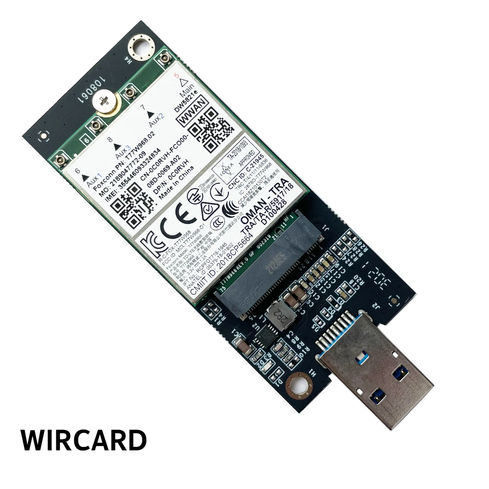 WIRCARD T77W968 DW5821e X20 LTE Cat16 1 gb/s FDD-LTE TDD-LTE moduł 4G dla Dell 5420 5424 7424 7400 Laptop 4G karty USB Adapter