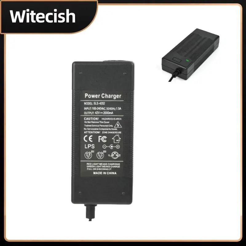 36V 2A battery charger Output 42V 2A Charger Input 100-240 VAC Lithium Li-ion Li-poly Charger For 10Series 36V